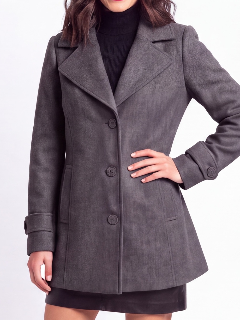Marc New York Andrew 3-Button Classic Peacoat Wide Notch Collar Fall plus size